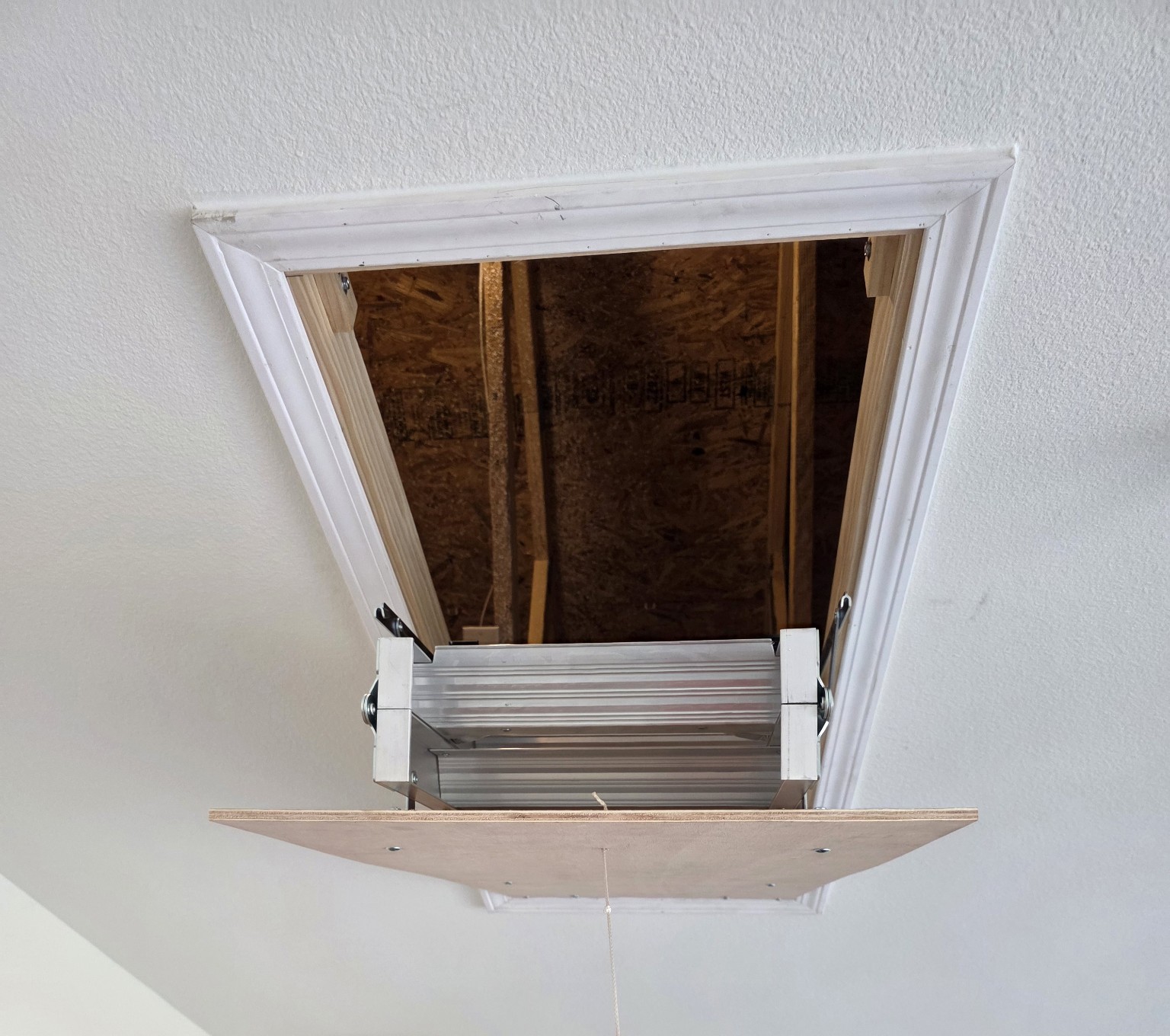 Open attic hatch