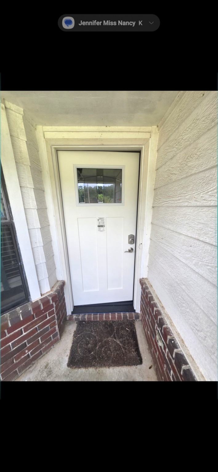 Entry door installation