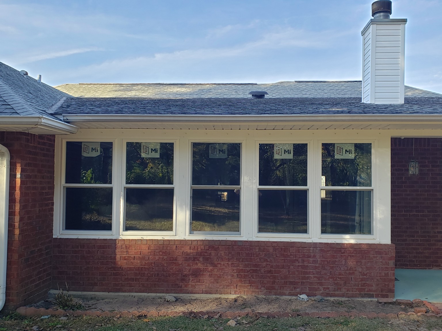 Row of replacement windows